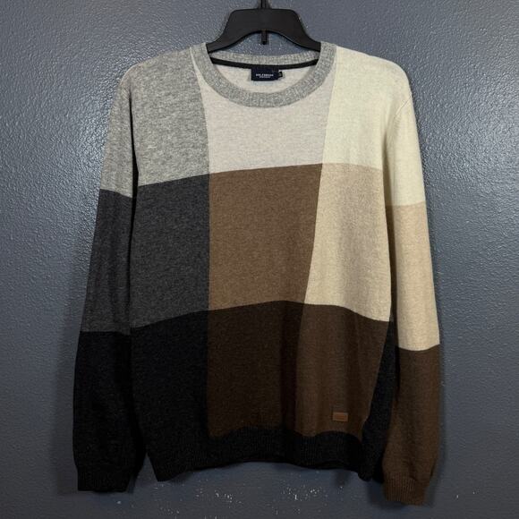 Holebrook Sweden Other - Holebrook Sweden XL men’s abstract multicolor woll knitted sweater crew neck